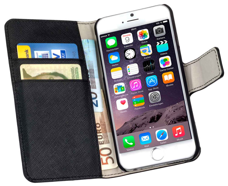 Book Style Case Tasche Etui für Apple iPhone 6 Plus -Farbwahl- | eBay