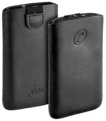 Case Leder Etui f Motorola RAZR i XT890 Tasche Hülle black